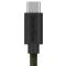 Smartline 2m 3A USB-C Fuzzy Laddningskabel Grön