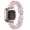 Fitbit Versa 4/Sense 2 Armband Metall Bling Rosa