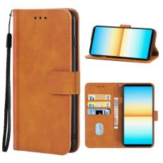 Sony Xperia 10 IV Fodral Solid Läder Brun