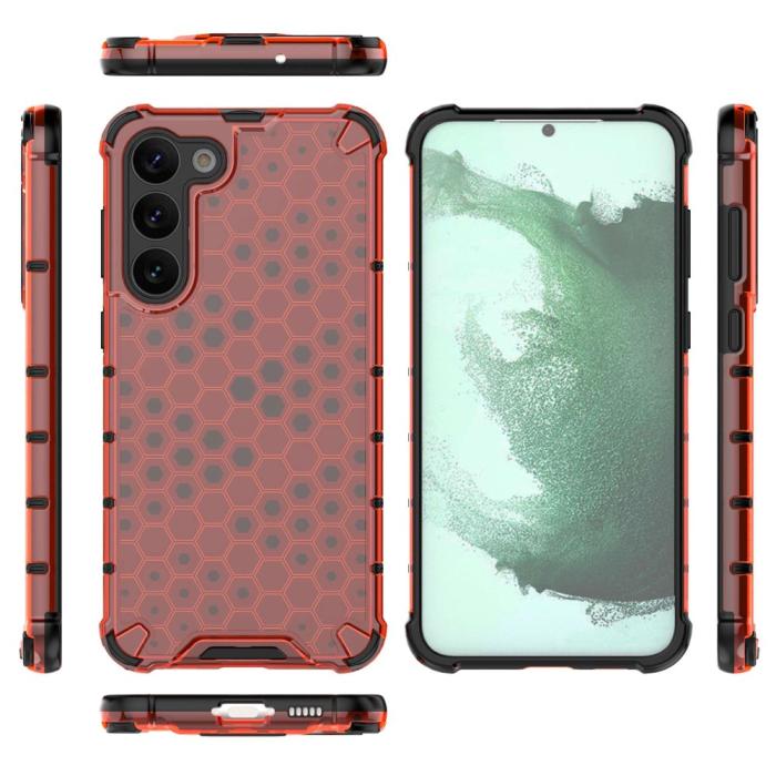 Bild 4, Samsung Galaxy S23 Plus Skal Honeycomb Hybrid Röd