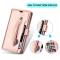 Samsung S23 Fodral Multifunktionell Med Frontficka Roséguld