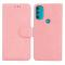 Motorola Moto G71 Fodral Skin Touch Läder Ljus Rosa