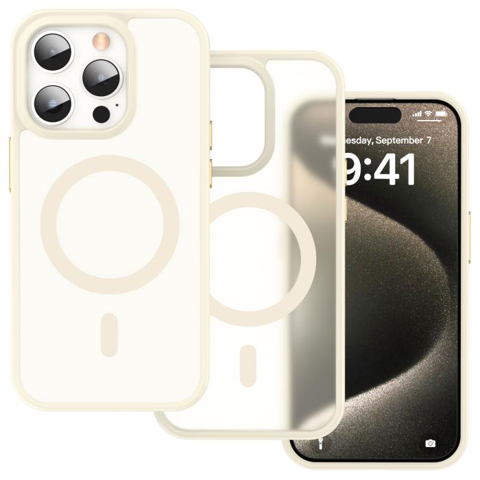 Bild 2, ColorPop iPhone 15 Pro Max Skal CH MagSafe Matt Off White