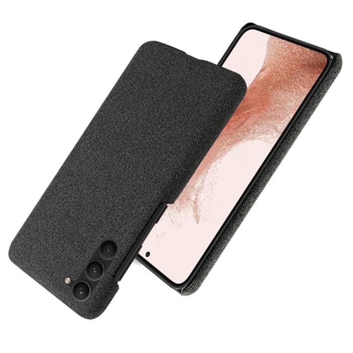 Bild 2, Samsung Galaxy S24 Plus Slim Tygbelagt Skal Svart