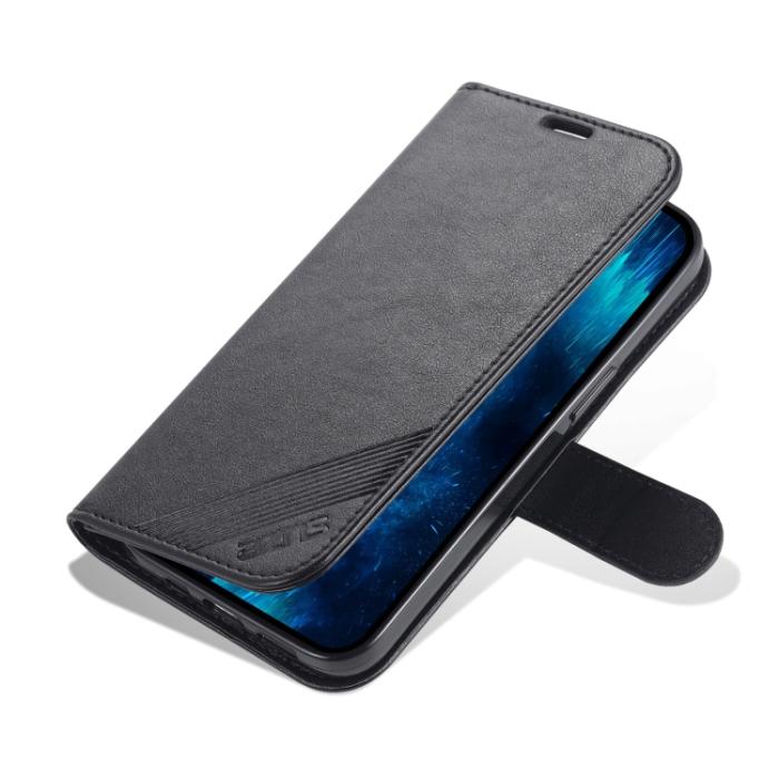 Bild 5, AZNS iPhone 14 Pro Fodral Läder Svart