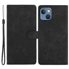 iPhone 15 Plus Fodral Skin Touch Läder Svart
