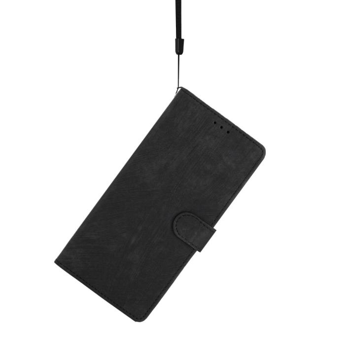 Bild 4, iPhone 15 Plus Fodral Skin Touch Läder Svart