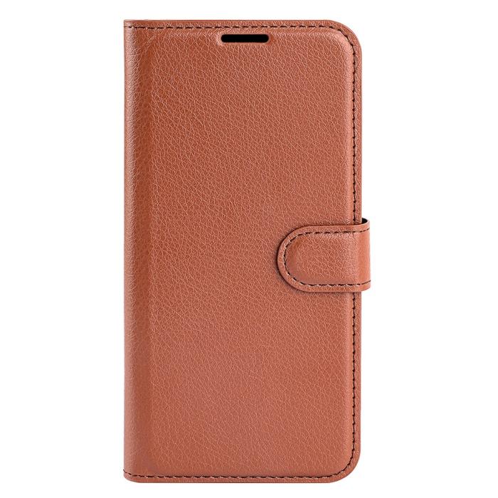 Bild 5, Motorola Moto G04 4G/G24 4G Fodral Litchi Läder Brun