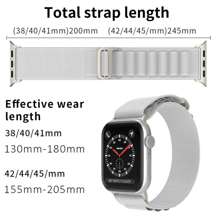 Bild 4, Apple Watch 38/40/41 mm Armband Alpine Pro Loop Starlight