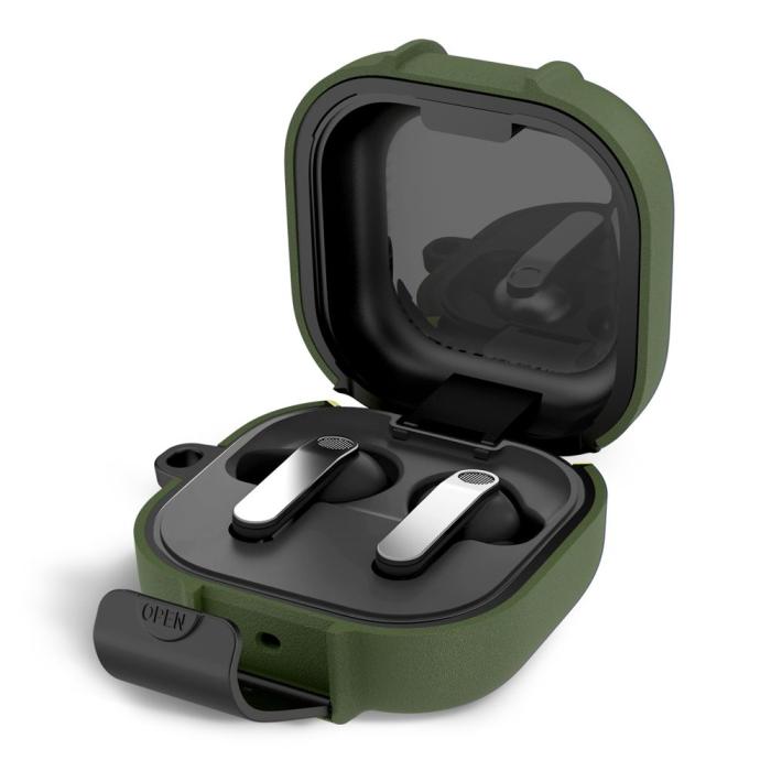 Bild 3, Tech-Protect Galaxy Buds 4 / 4 Pro Skal Slim Hook Olive Green