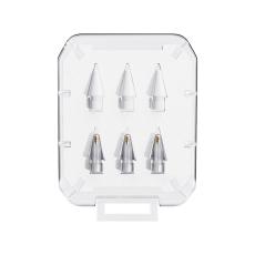 ESSAGER 6-PACK Ers&auml;ttning Pennspets Apple Pen 1/2/Pro Vit/Transparent