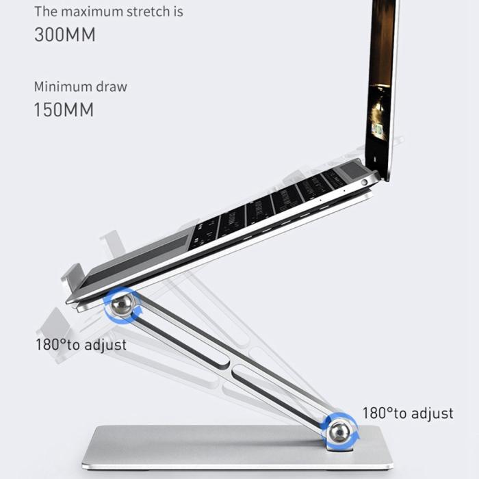 Bild 4, Aluminium Laptop Stativ Universal Grå