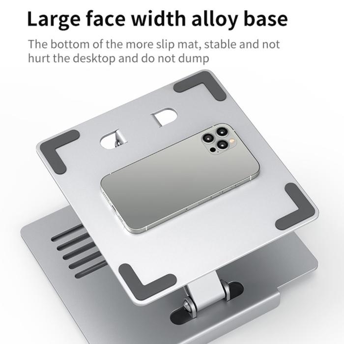 Bild 6, Aluminium Laptop Stativ Universal Grå