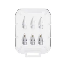 ESSAGER 6-PACK Ers&auml;ttning Pennspets Apple Pen 1/2/Pro Vit/Transparent