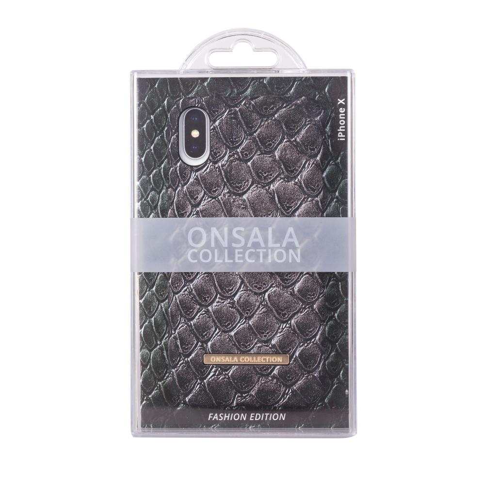 ONSALA iPhone X / Xs Mobilskal Soft Black Cobra