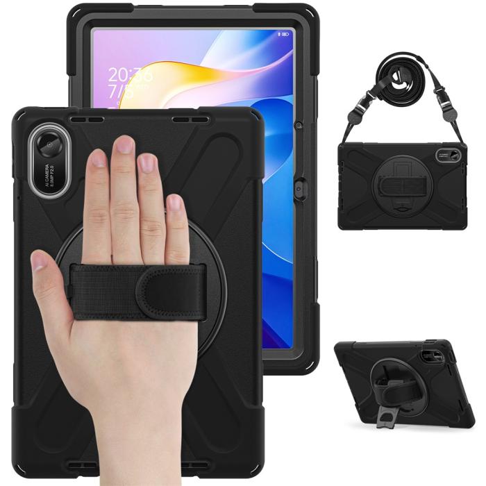 Bild 5, Xiaomi Redmi Pad 2 Skal 360° Kickstand Med Strap Svart