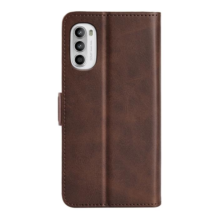 Bild 3, Motorola Moto G52/G82 Fodral Magnetisk Stängning Brun