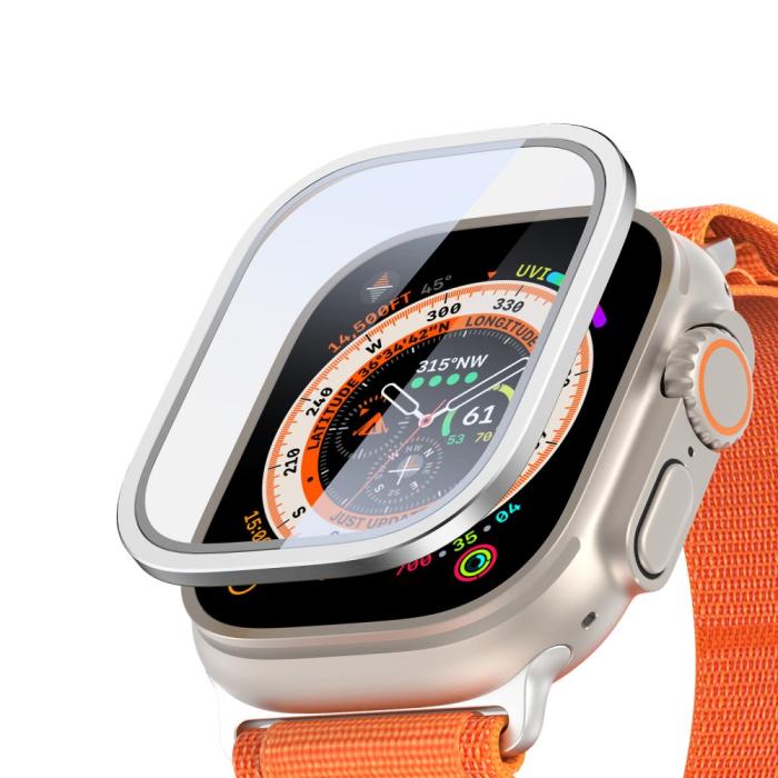 Bild 1, DUX DUCIS Apple Watch Ultra 49 mm Skärmskydd Aluminium Ram Silver