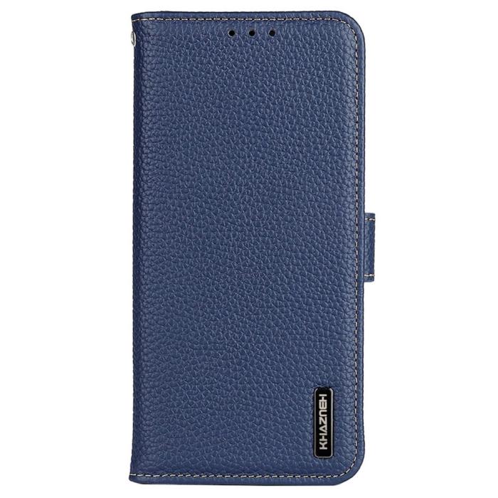 Bild 6, KHAZNEH Samsung Galaxy S24 FE Fodral Äkta Läder Mörk Blå