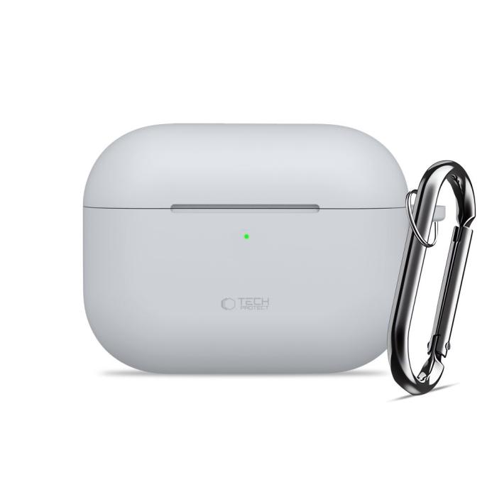 Bild 2, Tech-Protect AirPods Pro 3 Skal Silikon Hook Crayon Grey