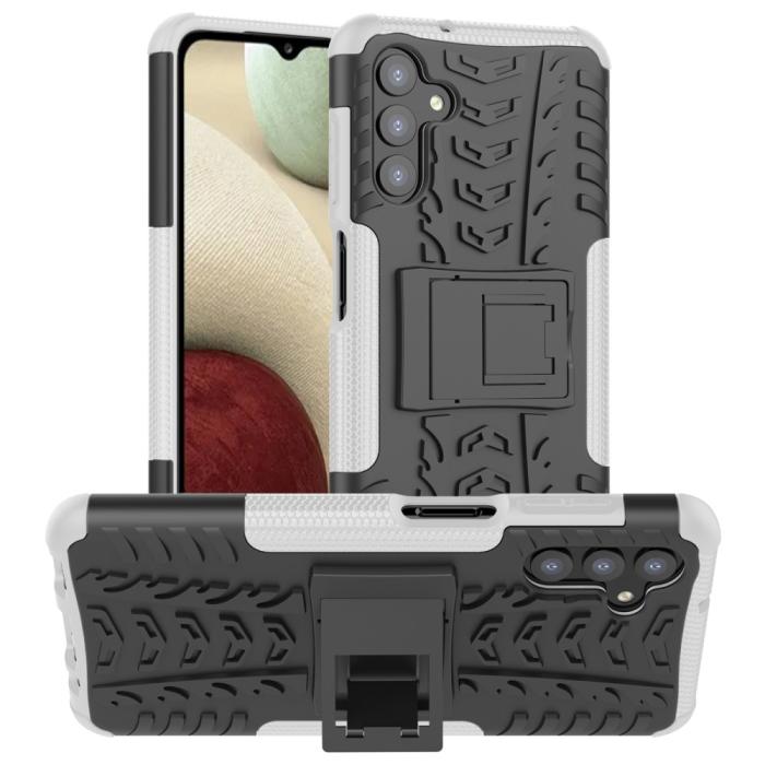 Bild 1, Samsung Galaxy A04s / A13 5G Stöttåligt Skal med Stöd Vit