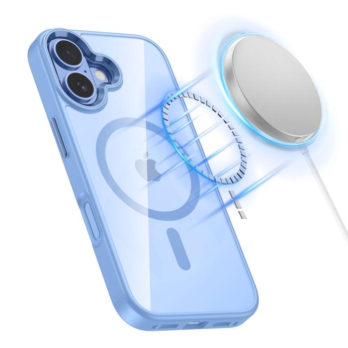 Bild 4, Tech-Protect iPhone 17 Skal MagSafe MagMat Blue / Clear