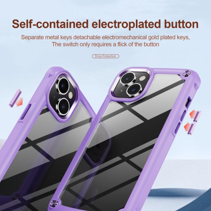 Bild 4, iPhone 15 Plus Skal Shockproof Hybrid Armor Lila