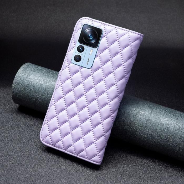 Bild 5, Xiaomi 12T / 12T Pro Fodral Diamond Läder Lila