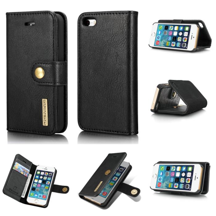 Bild 1, iPhone 5/5S/SE 2016 - DG.MING 2in1 Magnet Fodral - Svart