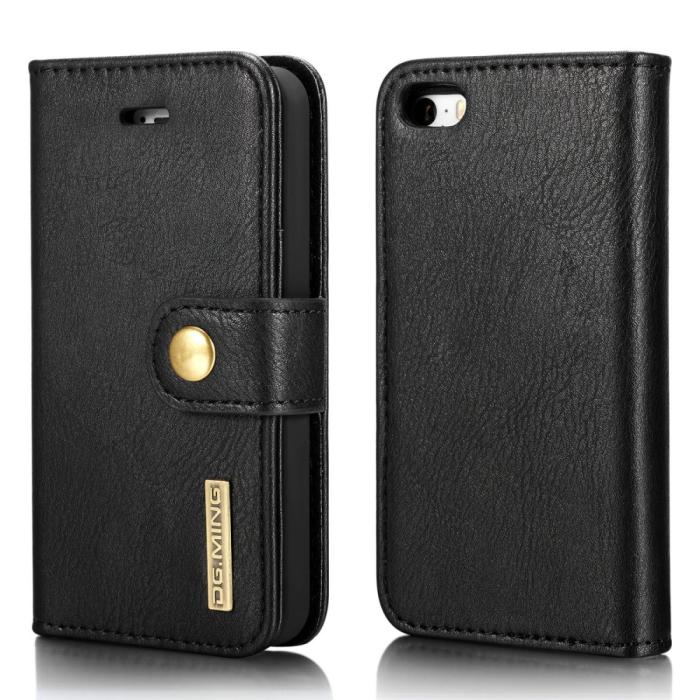 Bild 2, iPhone 5/5S/SE 2016 - DG.MING 2in1 Magnet Fodral - Svart