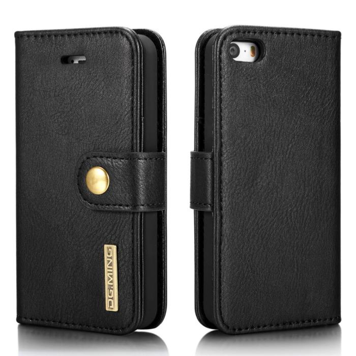 Bild 3, iPhone 5/5S/SE 2016 - DG.MING 2in1 Magnet Fodral - Svart
