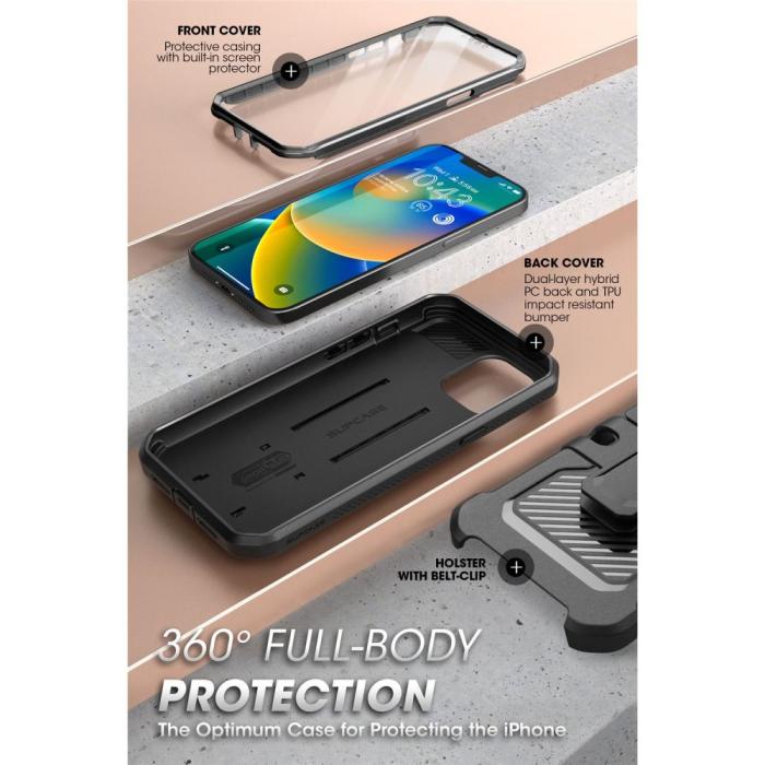 Bild 6, Supcase iPhone 14 / 13 Skal Unicorn Beetle Pro Svart