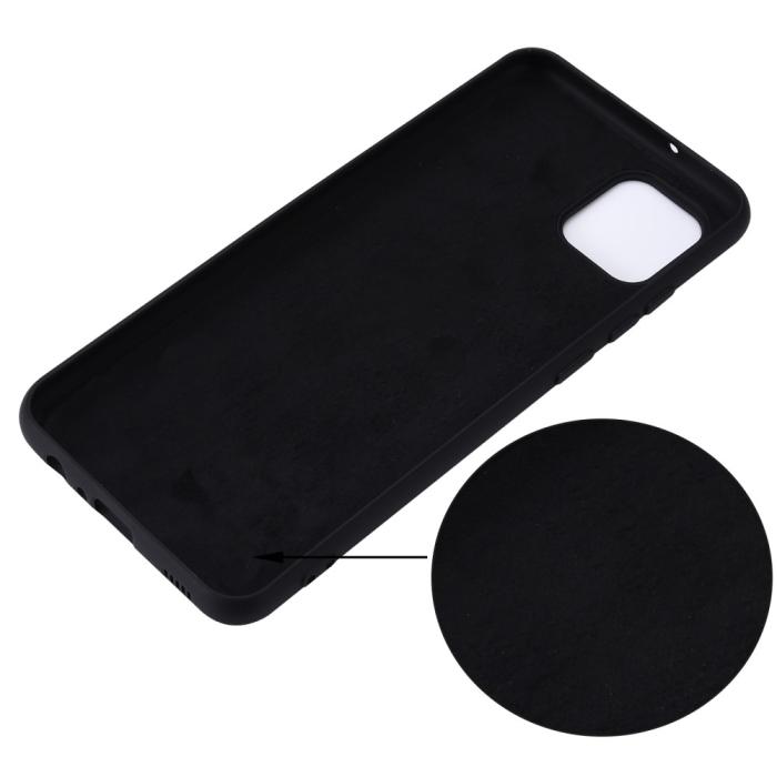 Bild 3, Samsung Galaxy A03 Skal Liquid Silikon Med Strap Svart