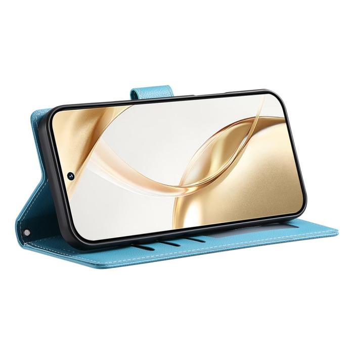 Bild 3, Xiaomi 17T Fodral Litchi Läder Ljus Blå