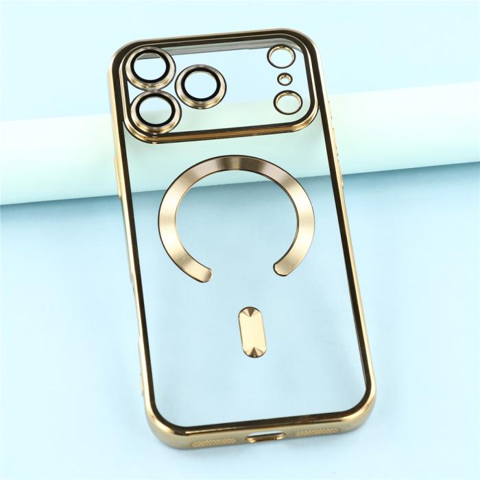 Bild 6, iPhone 17 Pro Max Skal MagSafe Electroplated TPU Guld