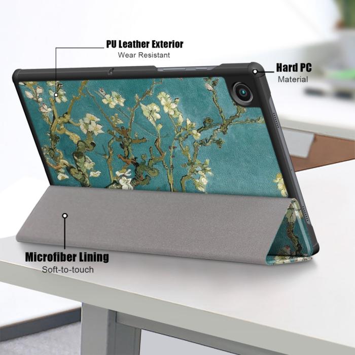 Bild 6, Samsung Galaxy Tab A8 10.5 (2021) Fodral Tri-Fold Peach Blossom