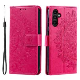 Samsung Galaxy A35 5G Fodral Mandala Läder Rosa