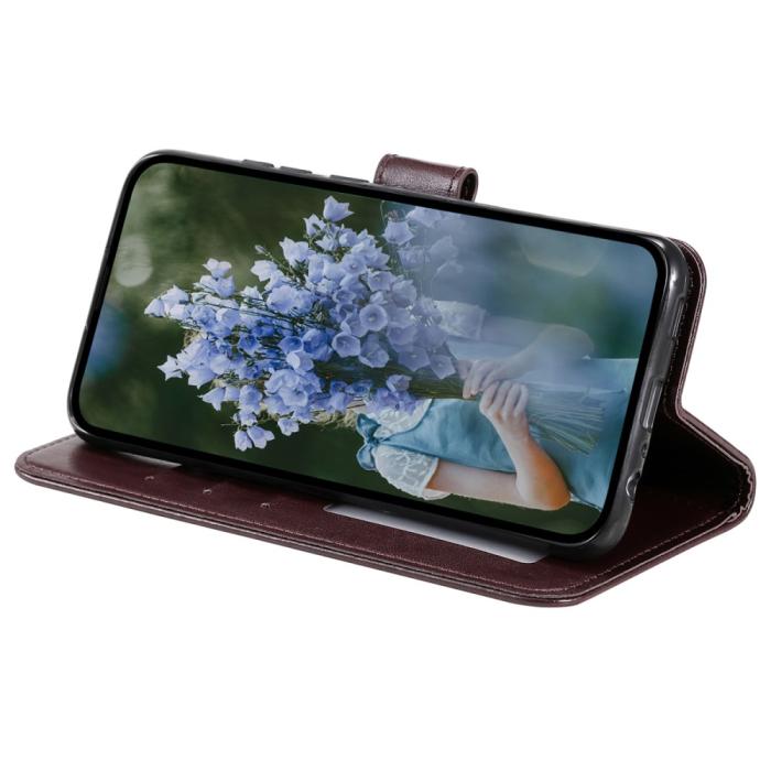 Bild 3, Samsung Galaxy A35 5G Fodral Mandala Läder Brun