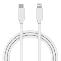 Smartline 1m USB-C - Lightning MFi Laddningskabel Vit