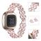 Fitbit Versa 4/Sense 2 Armband Metall Bling Rosa