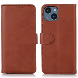 iPhone 15 Fodral Läder Solid Brun