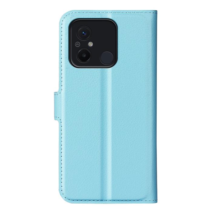 Bild 6, Xiaomi Redmi 12C 4G Fodral Litchi Läder Blå