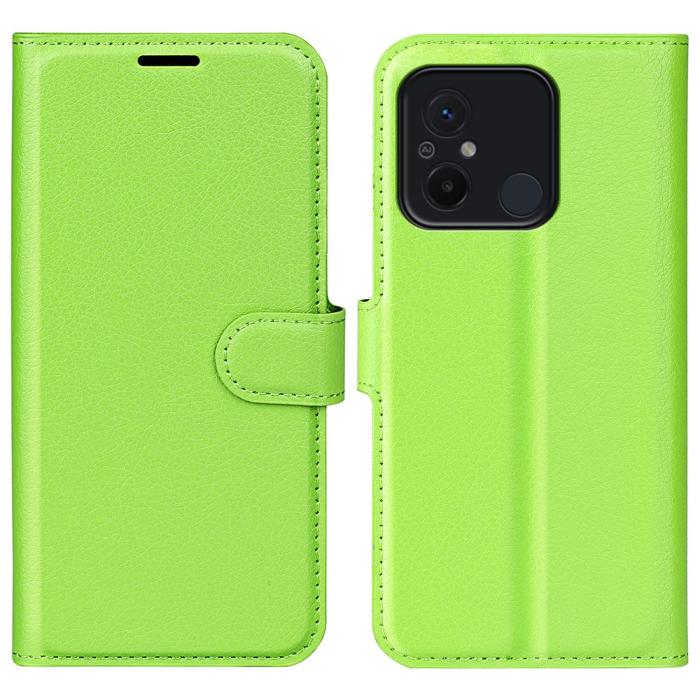 Bild 1, Xiaomi Redmi 12C 4G Fodral Litchi Läder Grön