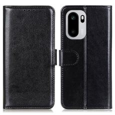 OnePlus 15R Fodral Crazy Horse L&auml;der Svart
