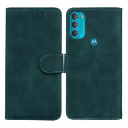 Motorola Moto G71 Fodral Skin Touch Läder Mörk Grön