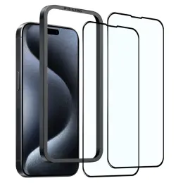 NORTHJO iPhone 15 Pro Max Skärmskydd Heltäckande Härdat Glas