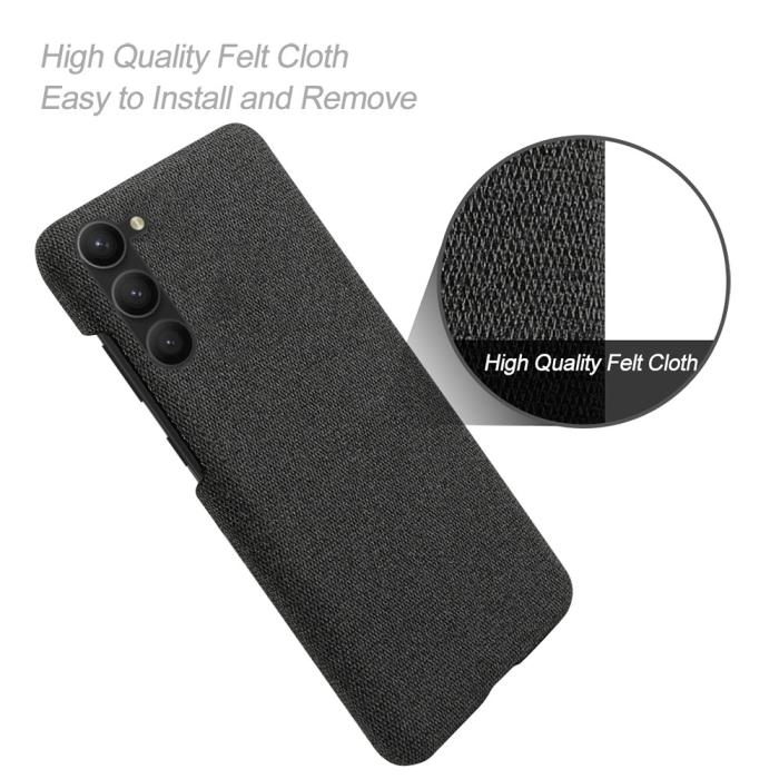 Bild 4, Samsung Galaxy S24 Plus Slim Tygbelagt Skal Svart