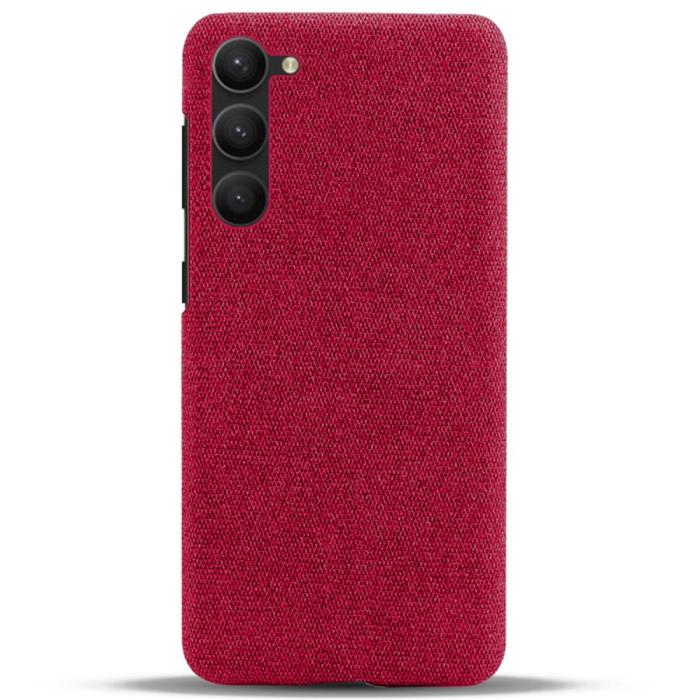 Bild 3, Samsung Galaxy S24 Plus Slim Tygbelagt Skal Röd