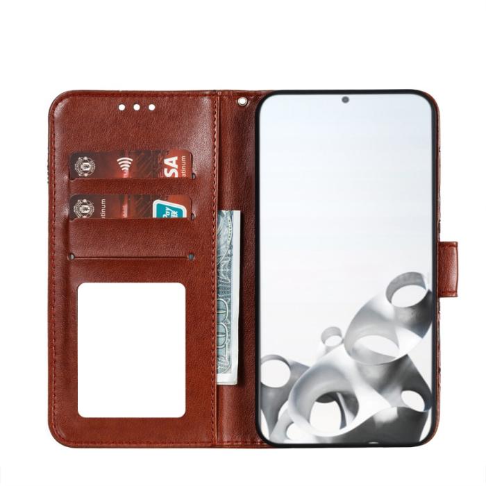 Bild 4, Samsung Galaxy S21 - Mandala Läder Fodral - Brun