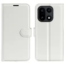 OnePlus 15 Fodral Litchi L&auml;der Vit